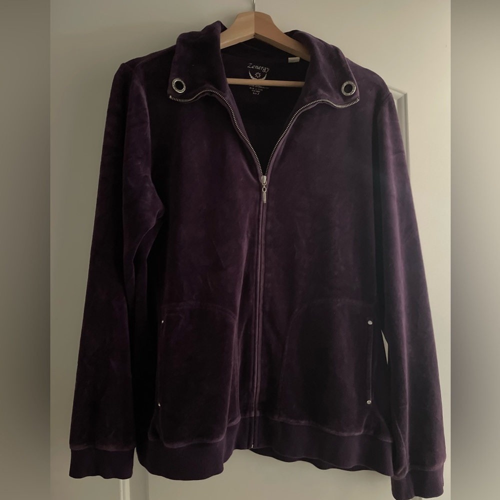 velvet zip up